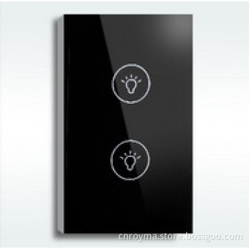 US model,2 keys touch wall switch with LED indicator, wall light switch+touch switch 2 way